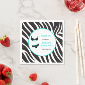 Turquoise Ondergoed Feest Bedankt Servet (Insitu)