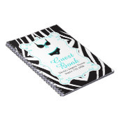 Turquoise Ondergoed Feestje  Notitieboek (Rechterzijde)