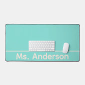 Turquoise Onderwijzer Bureaumat (Keyboard & Muis)