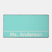 Turquoise Onderwijzer Bureaumat (Voorkant)