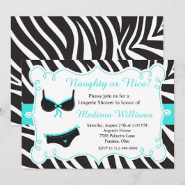 Turquoise Ondeugend of Mooi Lingerie Vrijgezellenf Kaart