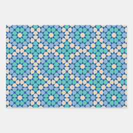 Turquoise Onrustloosheid Inpakpapier Vel