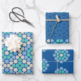 Turquoise Onrustloosheid Inpakpapier Vel