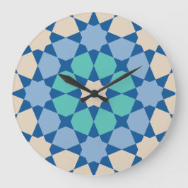 Turquoise Onruststillend Patroon Grote Klok