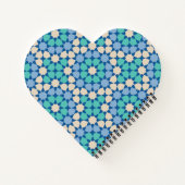 Turquoise Onruststillend Patroon Notitieboek (Achterkant)