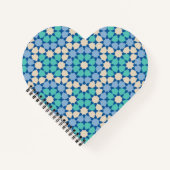 Turquoise Onruststillend Patroon Notitieboek (Voorkant)