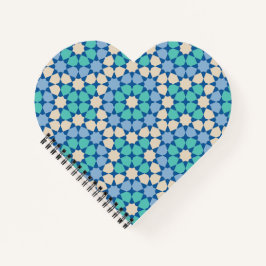 Turquoise Onruststillend Patroon Notitieboek