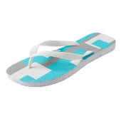 Turquoise Ontspannen Funky Slippers Teenslippers (Schuin)