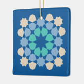 Turquoise Ontwikkelings Tegeltje Keramisch Ornament (Links)