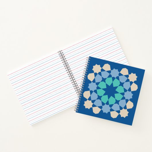 Turquoise Ontwikkelingstegel Notitieboek (Binnen)