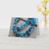 Turquoise oorbellen denken aan je Kaart (Gele Bloem)