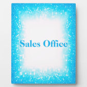 Turquoise op wit, Monogram - Glitter | Fotoplaat (Voorkant)