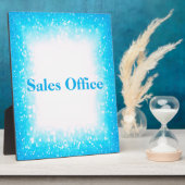 Turquoise op wit, Monogram - Glitter | Fotoplaat (Zijkant)