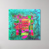 "Turquoise Opening" door Paul Buică Canvas Afdruk (Voorkant)