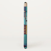 Turquoise & Orange Patchwork Case-Mate iPhone Case (Achterkant / rechts)