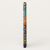 Turquoise & Orange Patchwork Case-Mate iPhone Case (Achterkant/links)