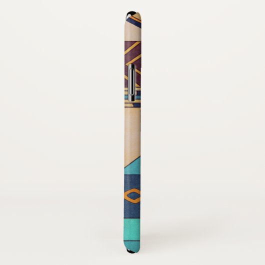 Turquoise & Orange Patchwork Case-Mate iPhone Case (Achterkant / rechts)