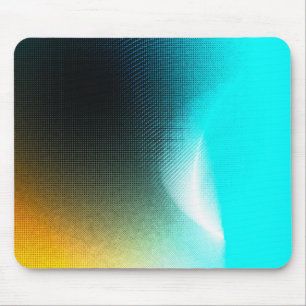 Turquoise Oranje Abstract Gradiënt Mesh Kunst Muismat