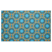 Turquoise & Oranje Elegant Geometric Pattern Stof (Fat Quarter)