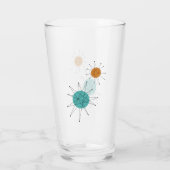 Turquoise Oranje Franciscan Starburst Mid Century Glas (Achterkant)