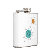 Turquoise Oranje Franciscan Starburst Mid Century Heupfles (Rechts)