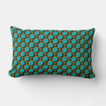 Turquoise & Oranje geometrisch patroon