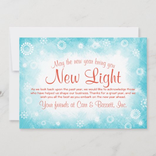 Turquoise, Oranje kerstKaart Kaart (Voorkant)