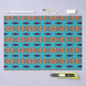Turquoise Oranje Paarse Patroon Verjaardag Gift Xm Tissuepapier (Craft)