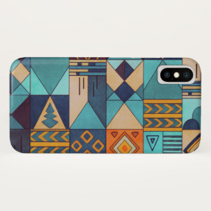 Turquoise & Oranje Patchwork Case-Mate iPhone Case