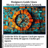 Turquoise & Oranje Steampunk CZ1 Decoupage Tissuepapier