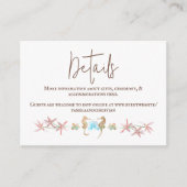 Turquoise Orchid, Seapaarden Wedding Details Kaart (Voorkant)
