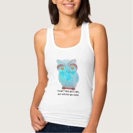 Turquoise Owl Tanktop