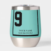 Turquoise Paardenrace 9 Gepersonaliseerde Derby (Voorkant)