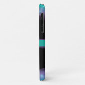 Turquoise Paars Black Cloudy Galaxy en Stars Case-Mate iPhone Case (Achterkant/links)