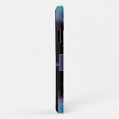 Turquoise Paars Black Cloudy Galaxy en Stars Case-Mate iPhone Case (Achterkant/rechts)