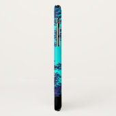 Turquoise Paars Fractal Lace iPhone X Hoesje (Achterkant/links)