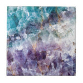 Turquoise & Paars kwarts Crystal Tegeltje (Voorkant)