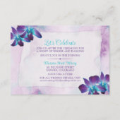 Turquoise Paarse Blauwe Dendrobium Orchidee Bruilo Informatiekaartje (Voorkant)