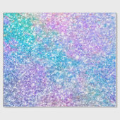 Turquoise & Paarse Glitter Texture Cadeaupapier (Vlak)