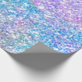 Turquoise & Paarse Glitter Texture Cadeaupapier (Hoek)