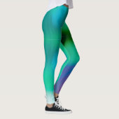 Turquoise paarse groen abstract patroonmodern leggings (Rechts)