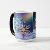 Turquoise Paarse Kristallen Morphing Mok (Voorkant links)