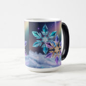 Turquoise Paarse Kristallen Morphing Mok (Voorkant rechts)