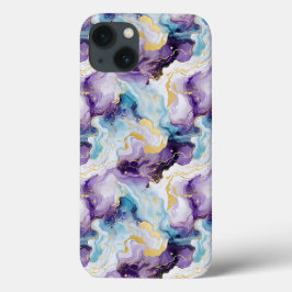 Turquoise & Paarse Marmer Case-Mate iPhone Case