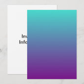 Turquoise Paarse Ombre Kaart (Voorkant / Achterkant)