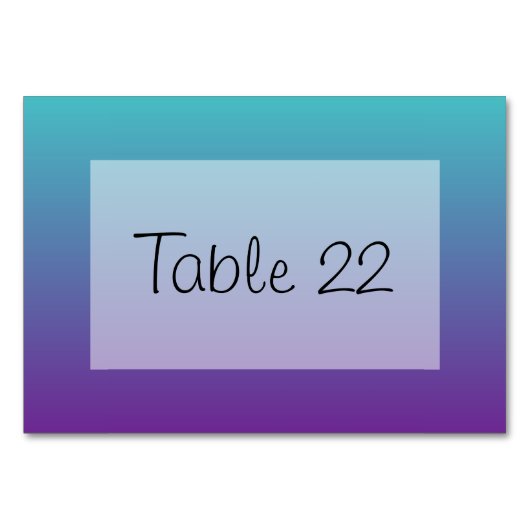 Turquoise Paarse Ombre Kaart (Achterkant)