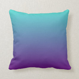 Turquoise Paarse Ombre Kussen