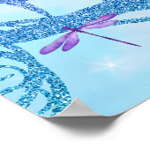 Turquoise & Paarse Quinceañera Welkomstteken Poster (Hoek)