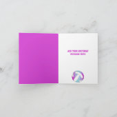 turquoise paarse roze volleybal blijdschap kaart (Binnen)