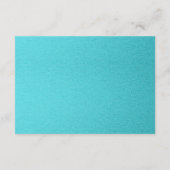 Turquoise Paarse sneeuwvlok Winter bruiloft RSVP (Achterkant)